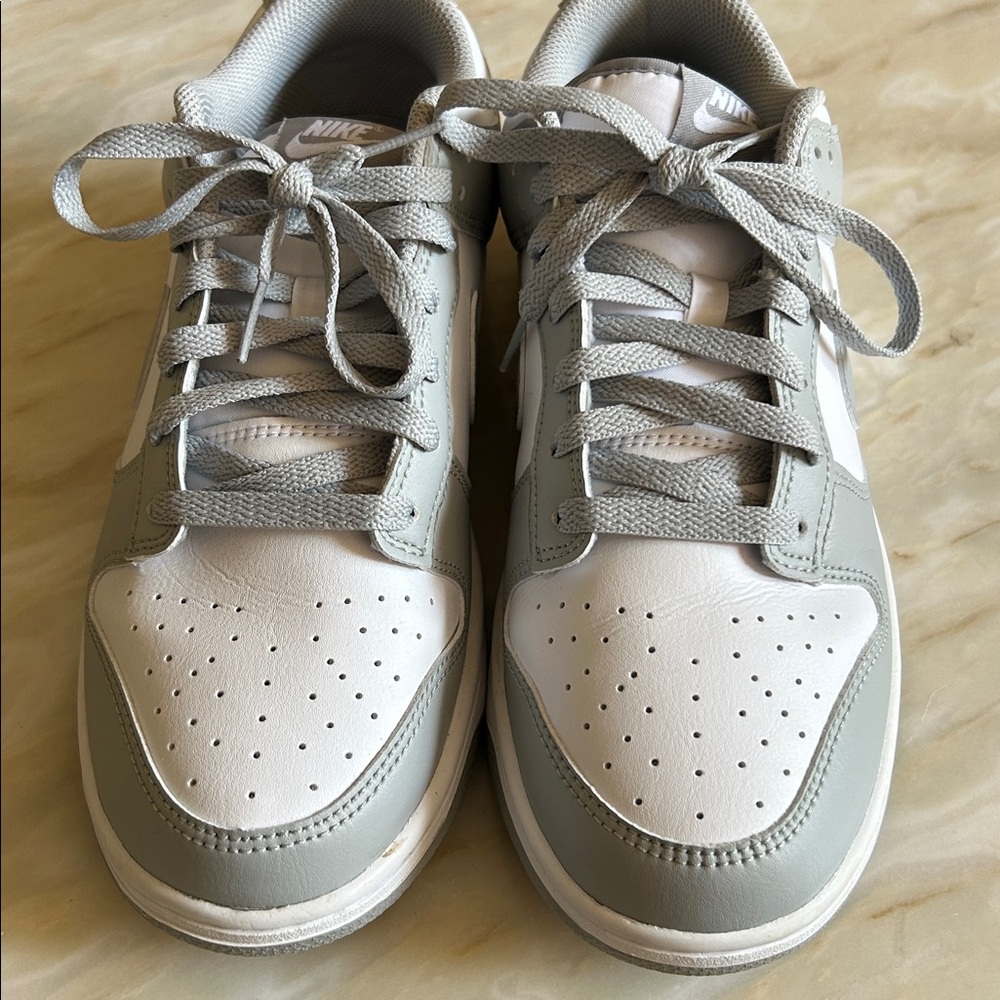 Nike Dunk Low Retro Mens Gray & White Lifestyle Sneakers Size 10 - Picture 6 of 15